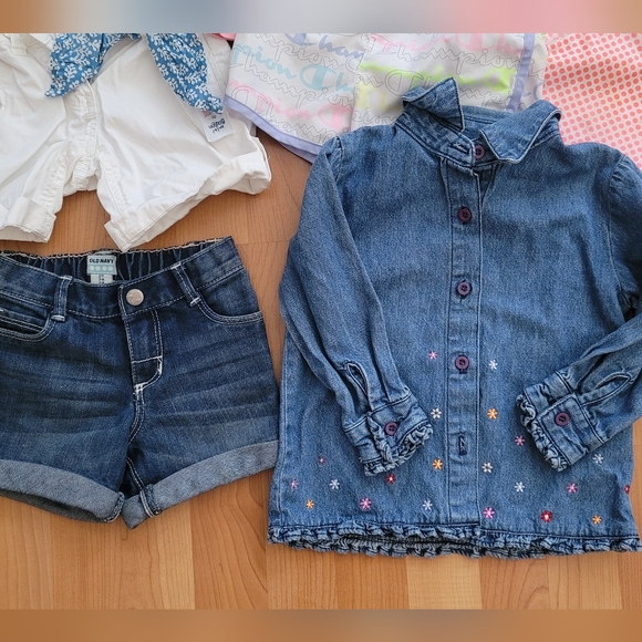 Mini Boden, Old Navy, Champion Girls 2T Clothes Tops Shirts Shorts Lot Of 8 - Picture 8 of 14